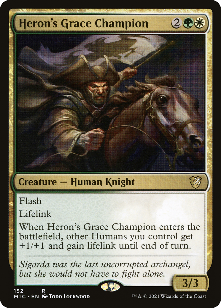 Image of Heron's Grace Champion [Innistrad: Midnight Hunt Commander]