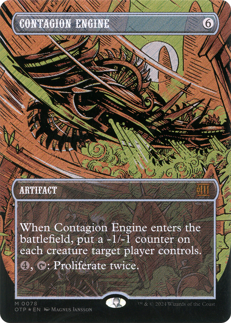 Image of Contagion Engine (Textured Foil) [Outlaws of Thunder Junction: Breaking News]