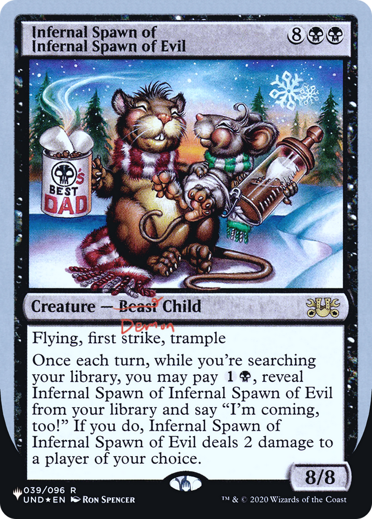 Image of Infernal Spawn of Infernal Spawn of Evil (Unfinity Foil Edition) [The List]