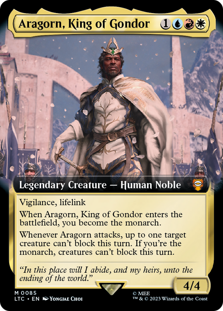 Image of Aragorn, King of Gondor (Extended Art) [The Lord of the Rings: Tales of Middle-Earth Commander]