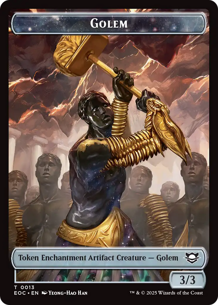 Image of Insect // Golem (0013) Double-Sided Token [Edge of Eternities Commander Tokens]