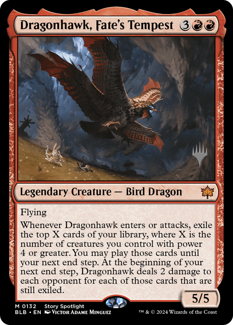 Image of Dragonhawk, Fate's Tempest (Promo Pack) [Bloomburrow Promos]