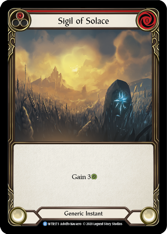 Image of Sigil of Solace (Red) [U-WTR173] (Welcome to Rathe Unlimited)  Unlimited Rainbow Foil