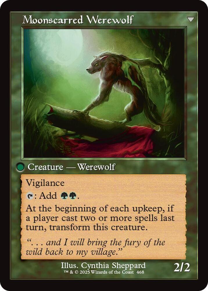 Image of Scorned Villager // Moonscarred Werewolf (Retro Frame) [Innistrad Remastered]