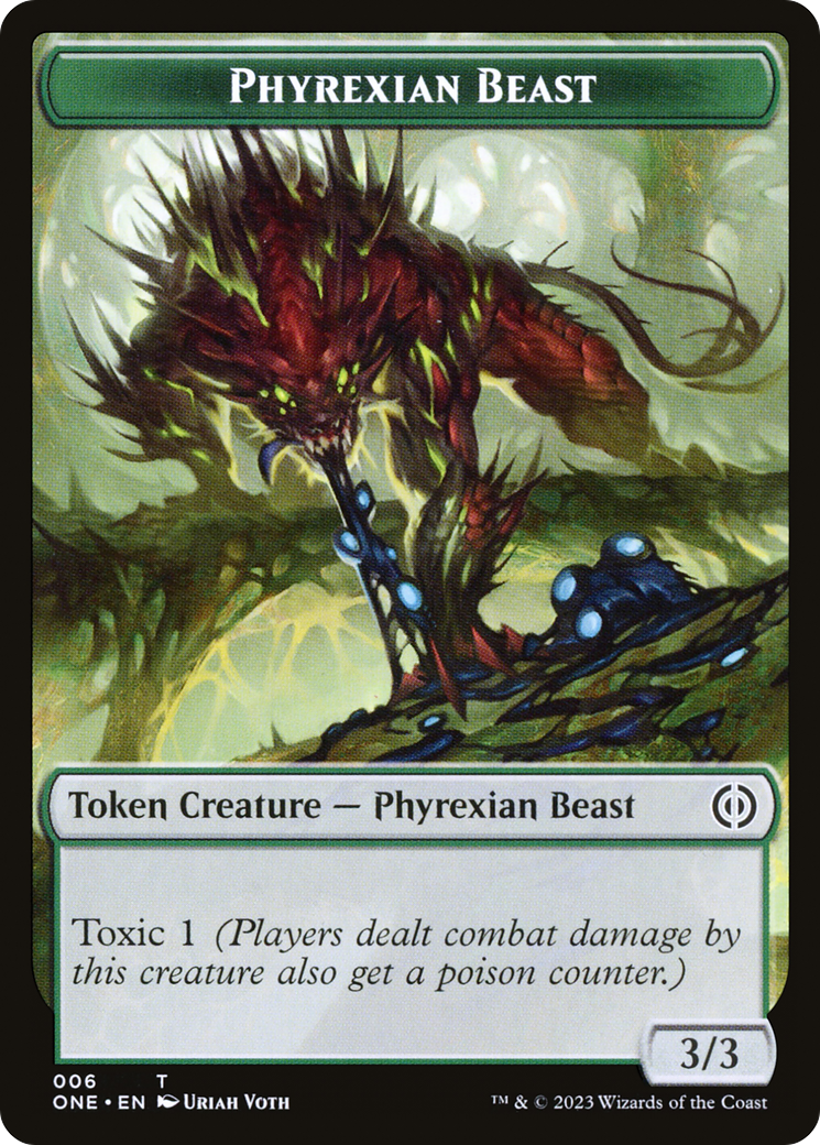 Image of Phyrexian Beast Token [Phyrexia: All Will Be One Tokens]