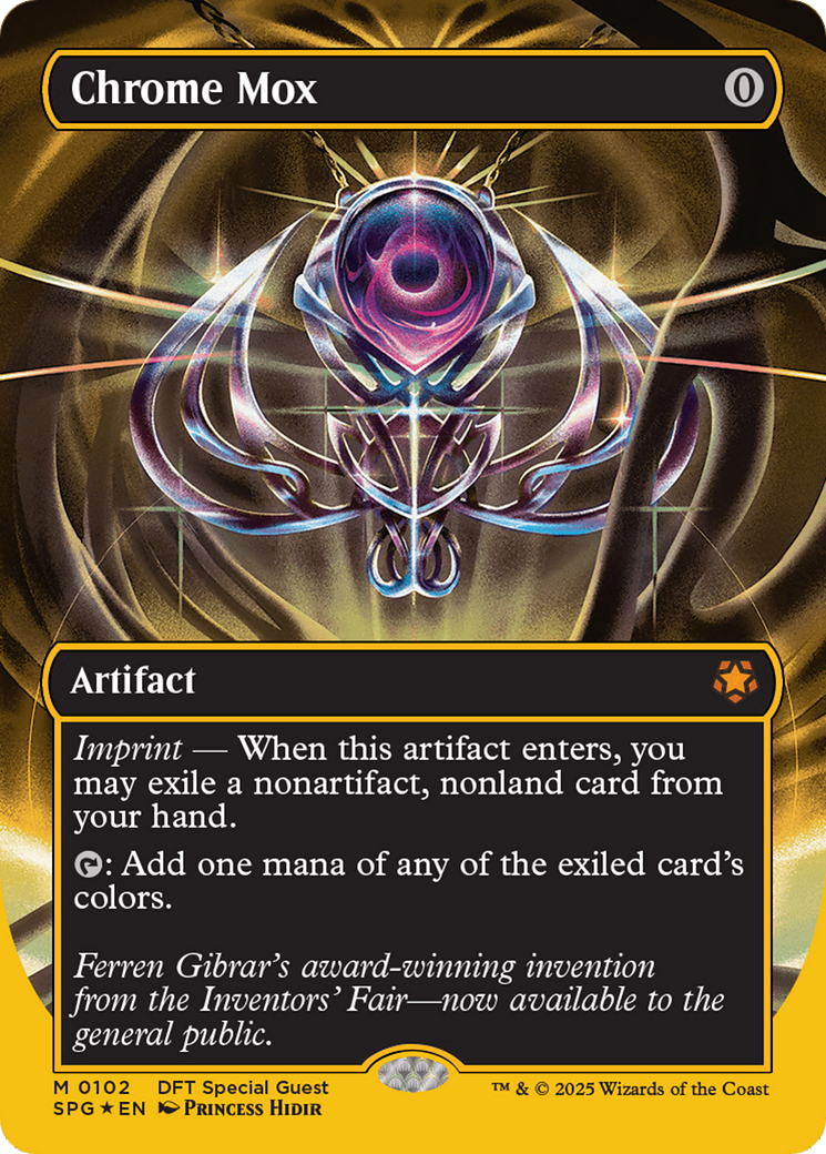 Image of Chrome Mox (Borderless) (First-Place Foil) [Aetherdrift Special Guests]