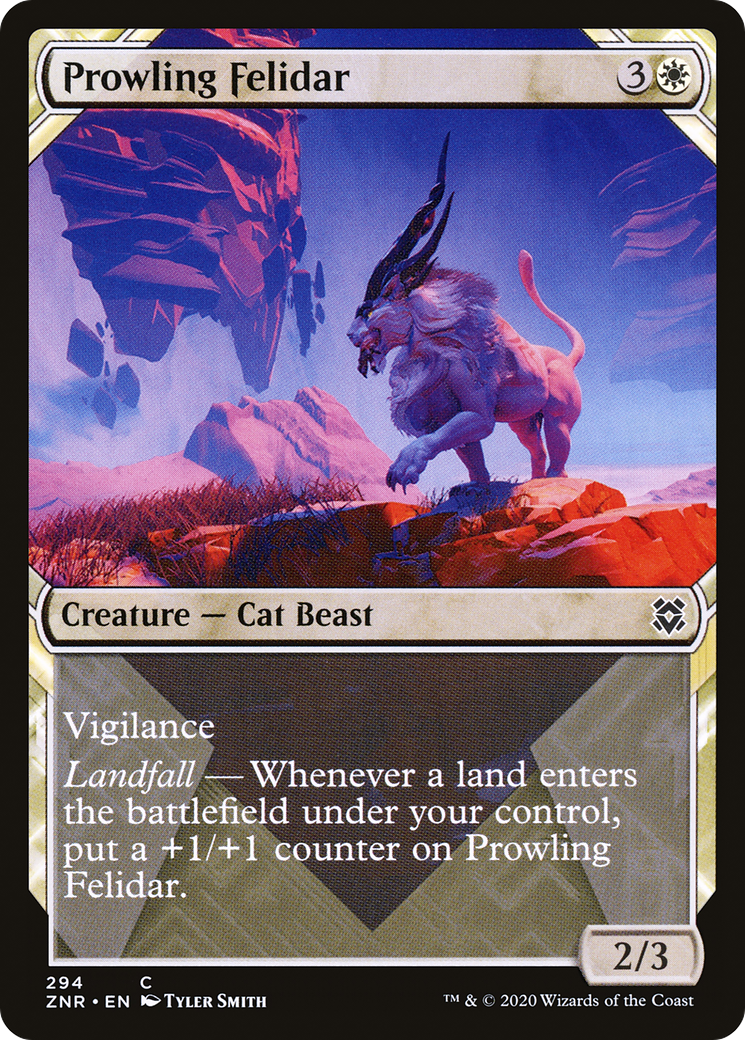 Image of Prowling Felidar (Showcase) [Zendikar Rising]