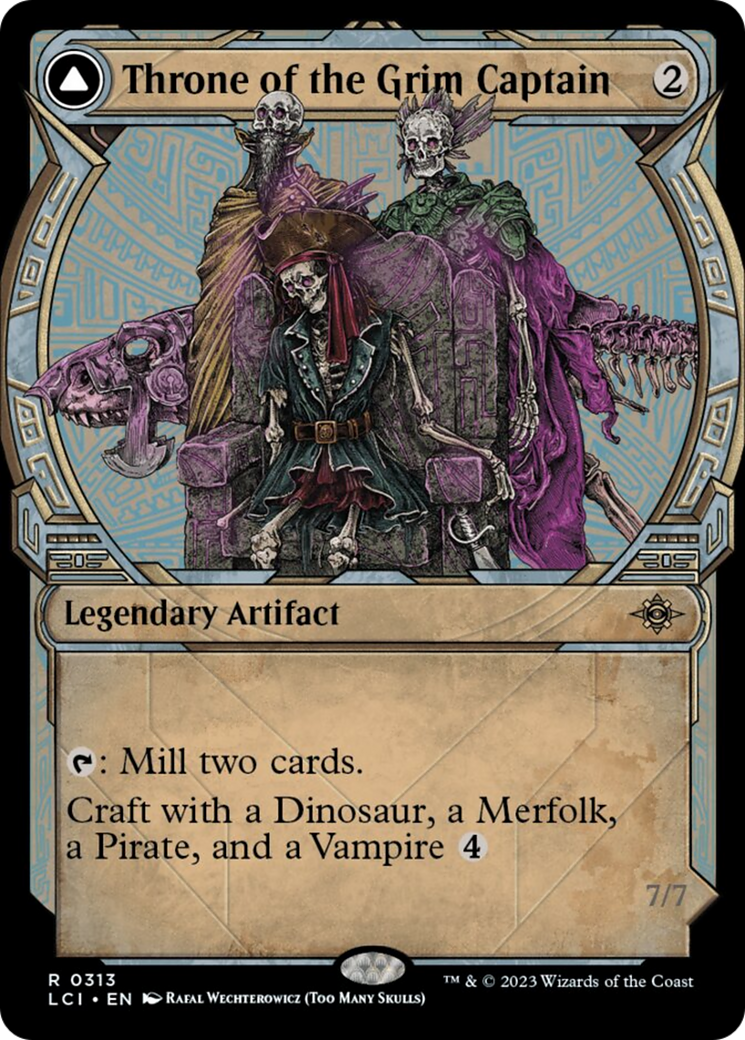 Image of Throne of the Grim Captain // The Grim Captain (Showcase) [The Lost Caverns of Ixalan]