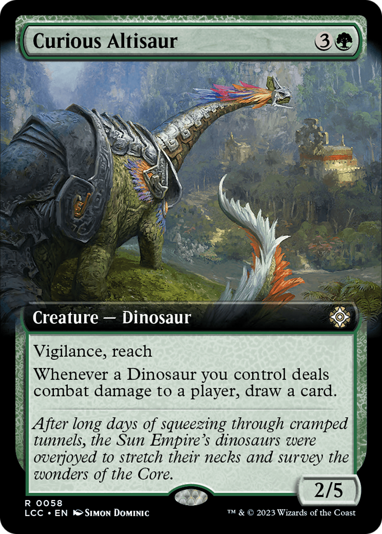 Image of Curious Altisaur (Extended Art) [The Lost Caverns of Ixalan Commander]