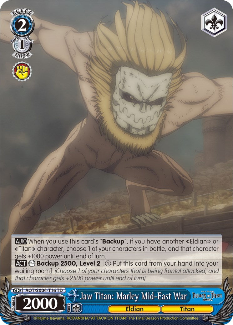 Image of Jaw Titan: Marley Mid-East War [Attack On Titan: Final Season]