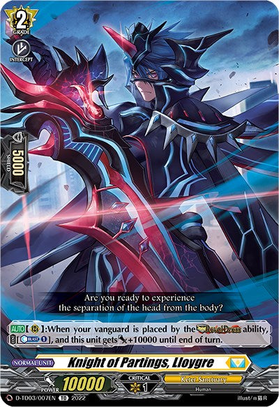 Image of Knight of Partings, Lloygre (D-TD03/007EN) [Raika Koshiba -Skyfall Executors-]