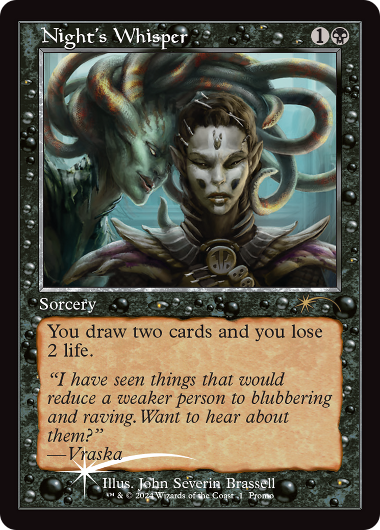 Image of Night's Whisper (Retro Frame) (Open House) [Wizards Play Network 2024]