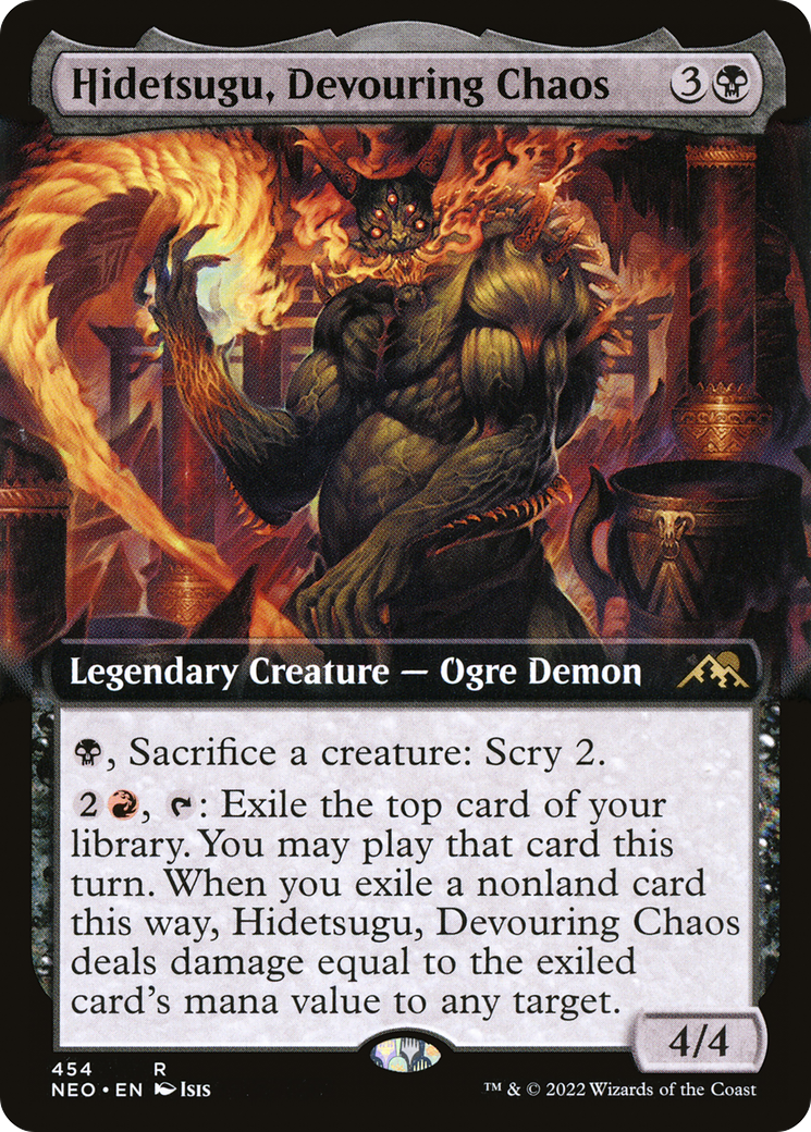 Image of Hidetsugu, Devouring Chaos (Extended Art) [Kamigawa: Neon Dynasty]