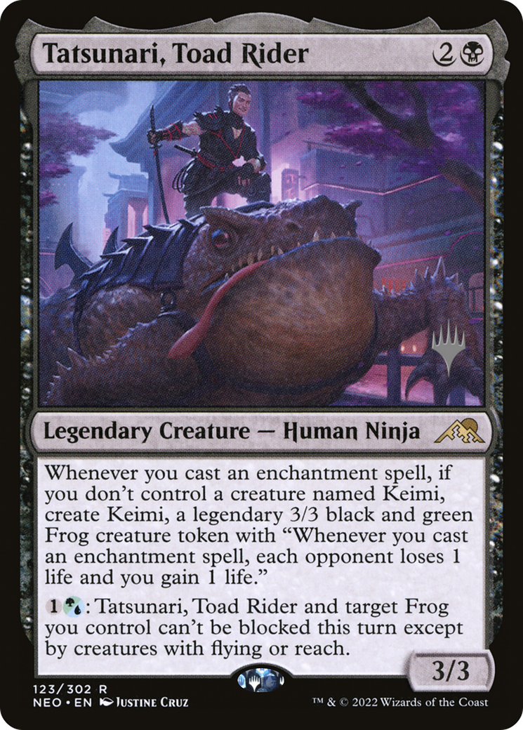 Image of Tatsunari, Toad Rider (Promo Pack) [Kamigawa: Neon Dynasty Promos]