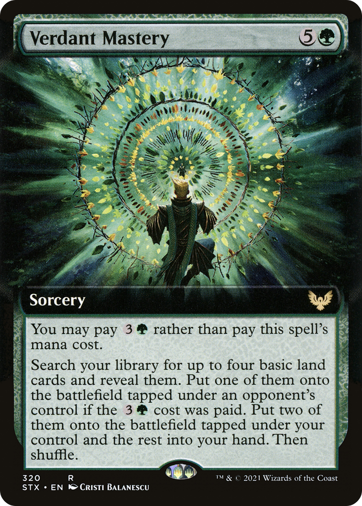 Image of Verdant Mastery (Extended Art) [Strixhaven: School of Mages]