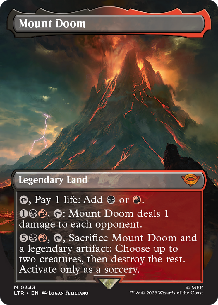 Image of Mount Doom (Borderless Alternate Art) [The Lord of the Rings: Tales of Middle-Earth]