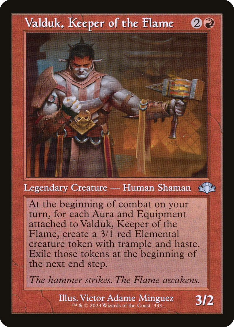 Image of Valduk, Keeper of the Flame (Retro) [Dominaria Remastered]