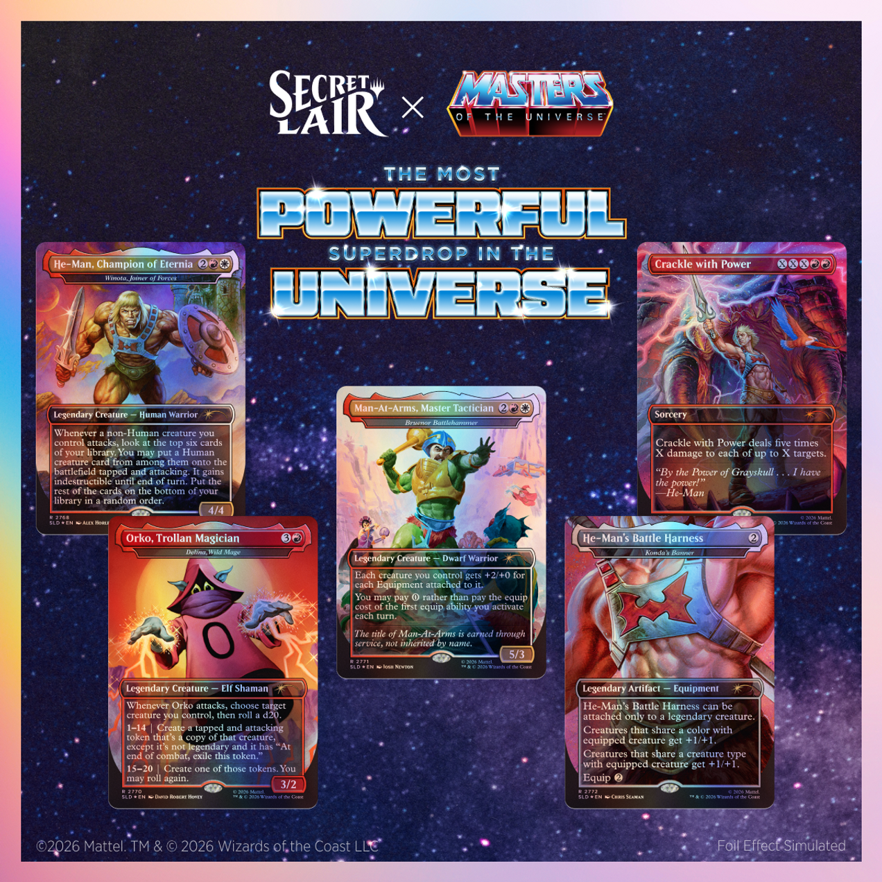 Image of Secret Lair x Masters of the Universe (BY THE POWER OF GREYSKULL!) - Traditional Foil Edition
