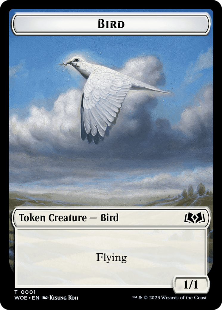 Image of Bird // Food (0010) Double-Sided Token [Wilds of Eldraine Tokens]