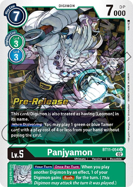Image of Panjyamon [BT11-054] [Dimensional Phase Pre-Release Promos]