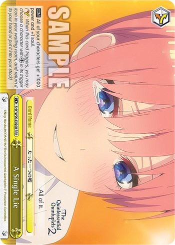 Image of A Single Lie (5HY/W90-E020R RRR) [The Quintessential Quintuplets 2]