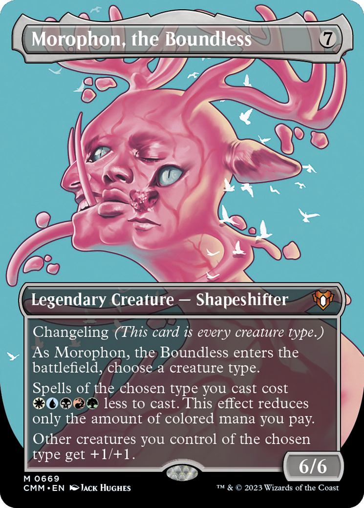 Image of Morophon, the Boundless (Borderless Profile) [Commander Masters]