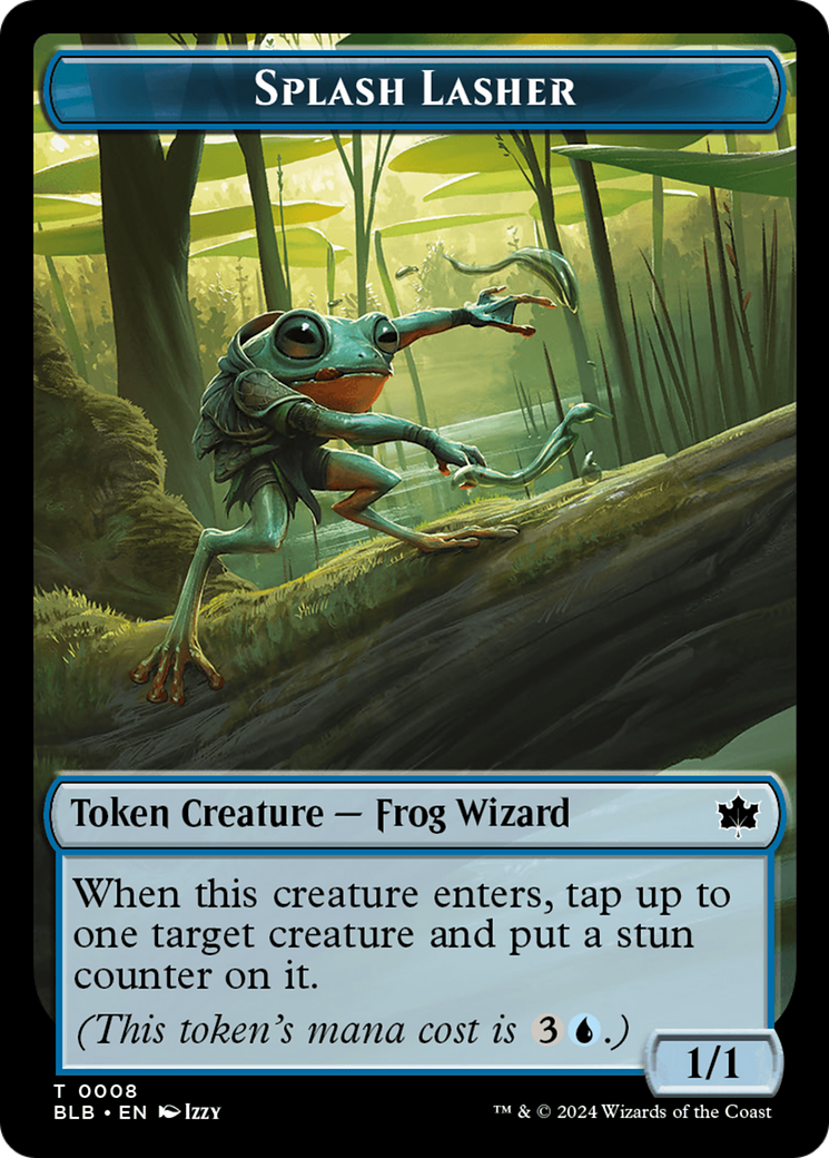 Image of Rat // Splash Lasher Double-Sided Token [Bloomburrow Tokens]