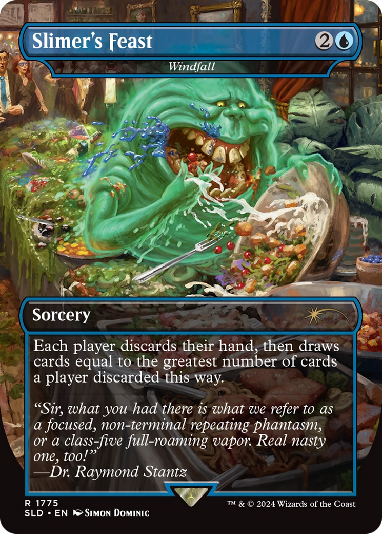 Image of Windfall (SLD-1775) - Secret Lair Drop / Slimer's Feast (Borderless) Foil
