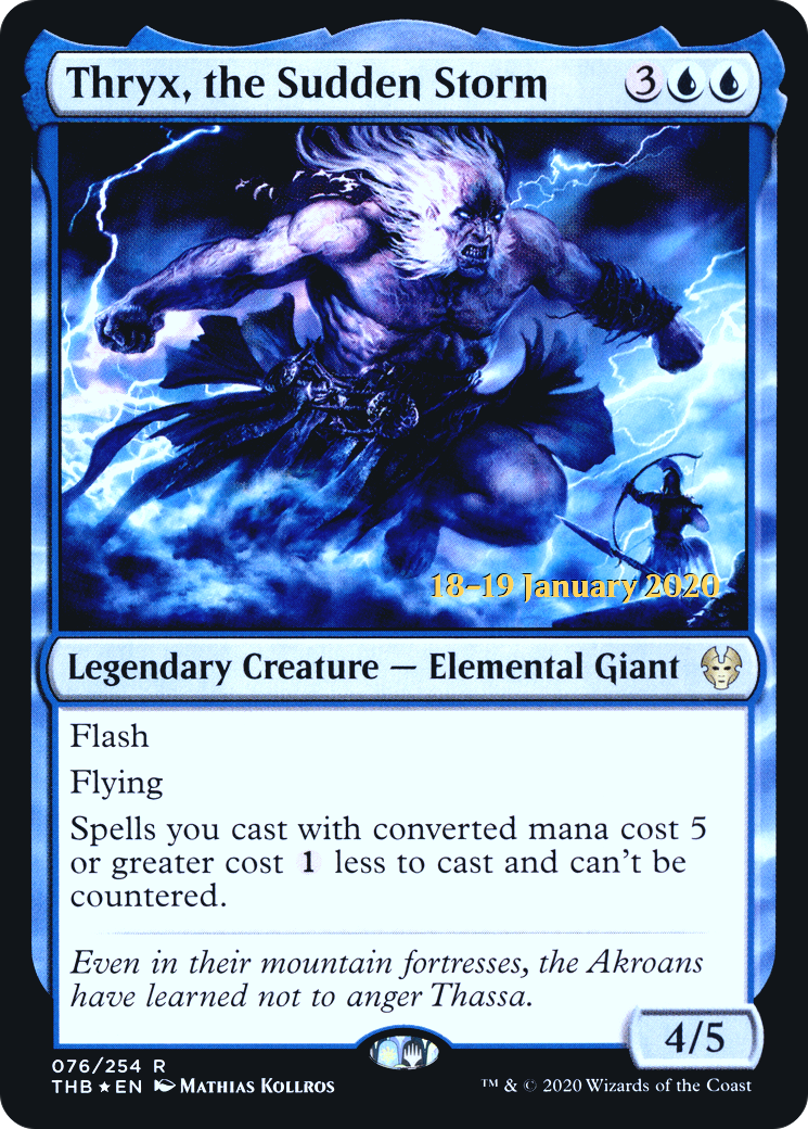 Image of Thryx, the Sudden Storm [Theros Beyond Death Prerelease Promos]