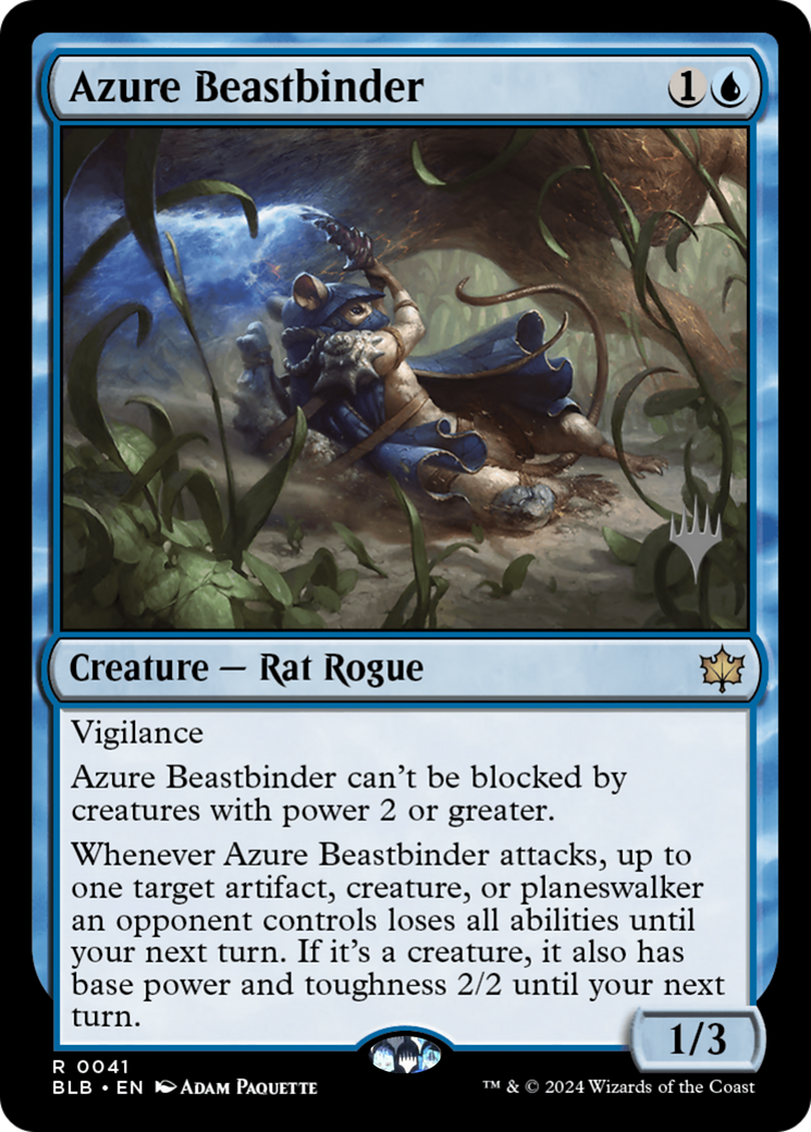 Image of Azure Beastbinder (Promo Pack) [Bloomburrow Promos]