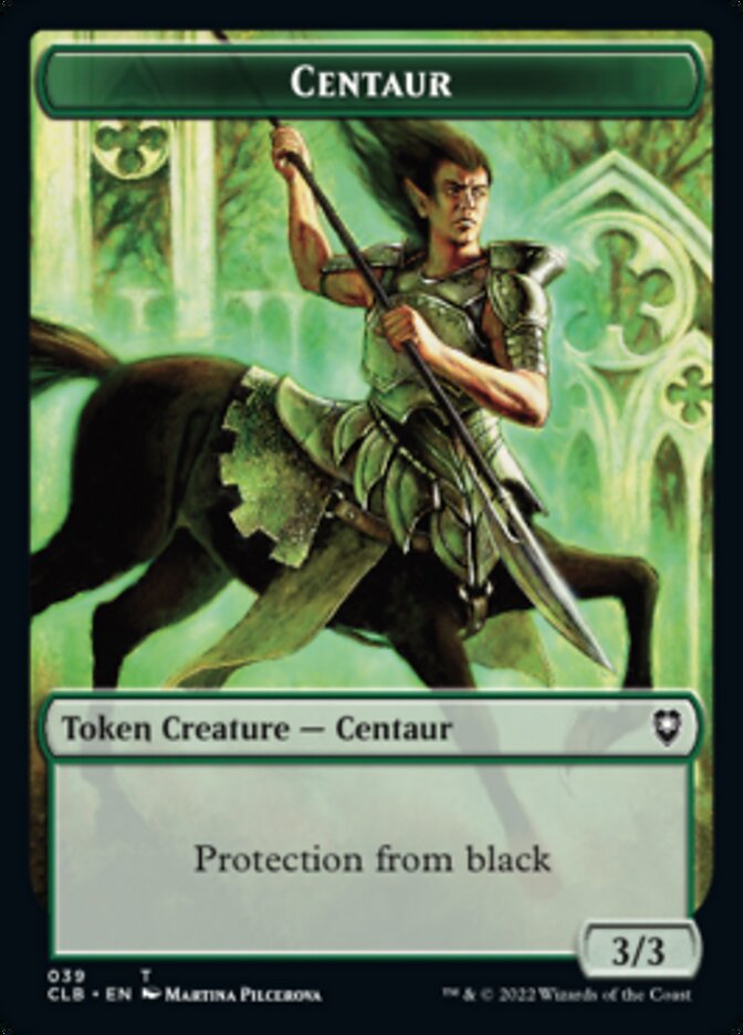 Image of Horror // Centaur Double-Sided Token [Commander Legends: Battle for Baldur's Gate Tokens]