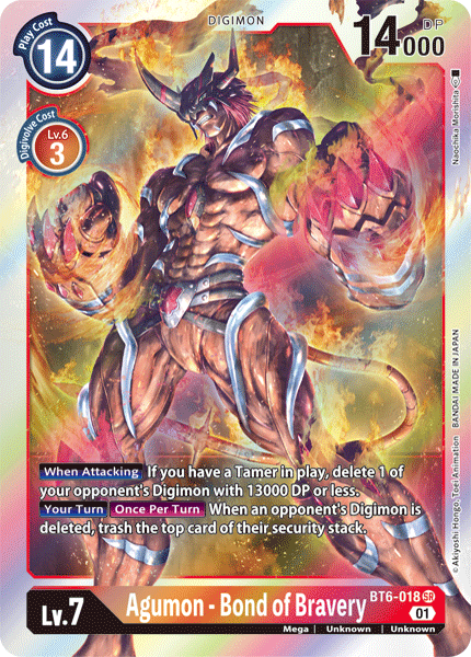 Image of Agumon - Bond of Bravery [BT6-018] [Double Diamond]