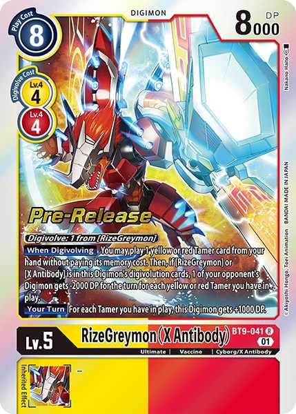 Image of RizeGreymon (X Antibody) [BT9-041] [X Record Pre-Release Promos]