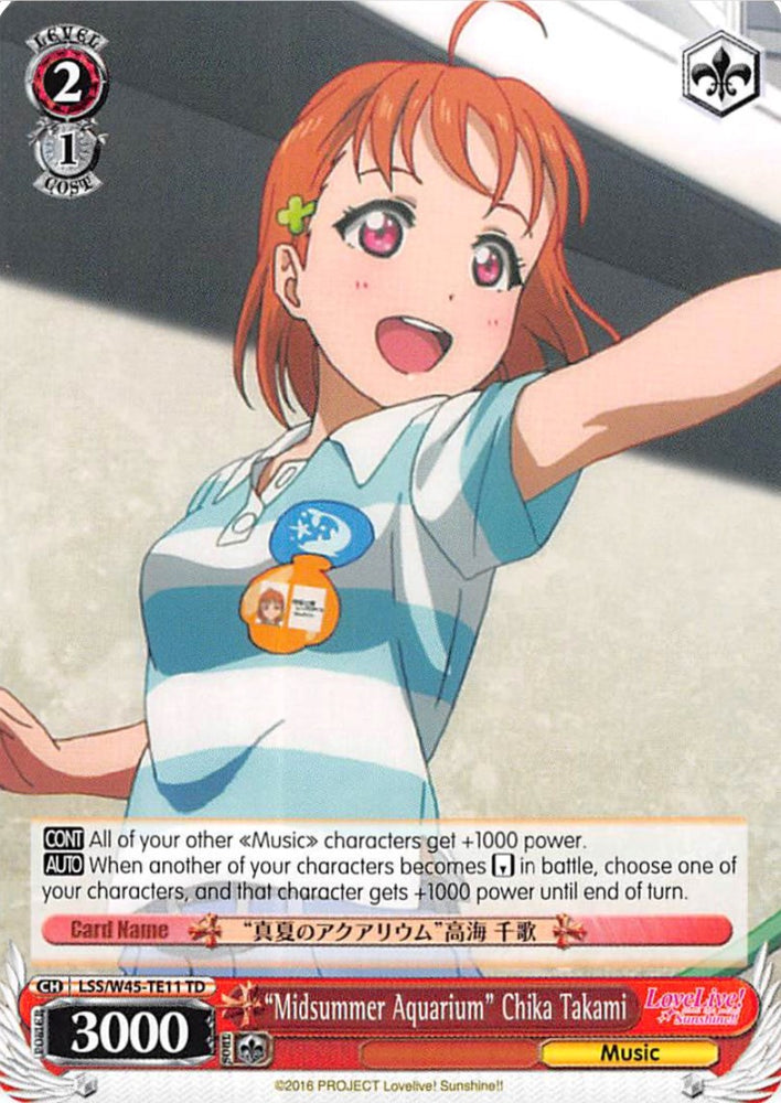 Midsummer Aquarium" Chika Takami (LSS/W45-TE11 TD) [Love Live! Sunshine!!]