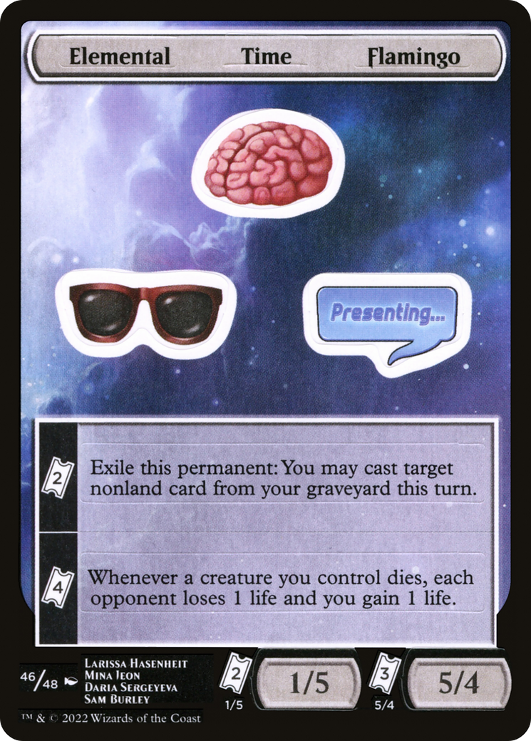 Image of Elemental Time Flamingo [Unfinity Stickers]