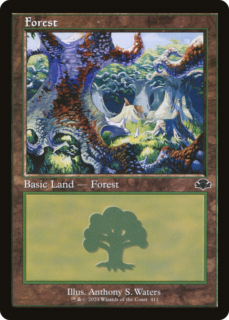 Image of Forest (411) (Retro) [Dominaria Remastered]