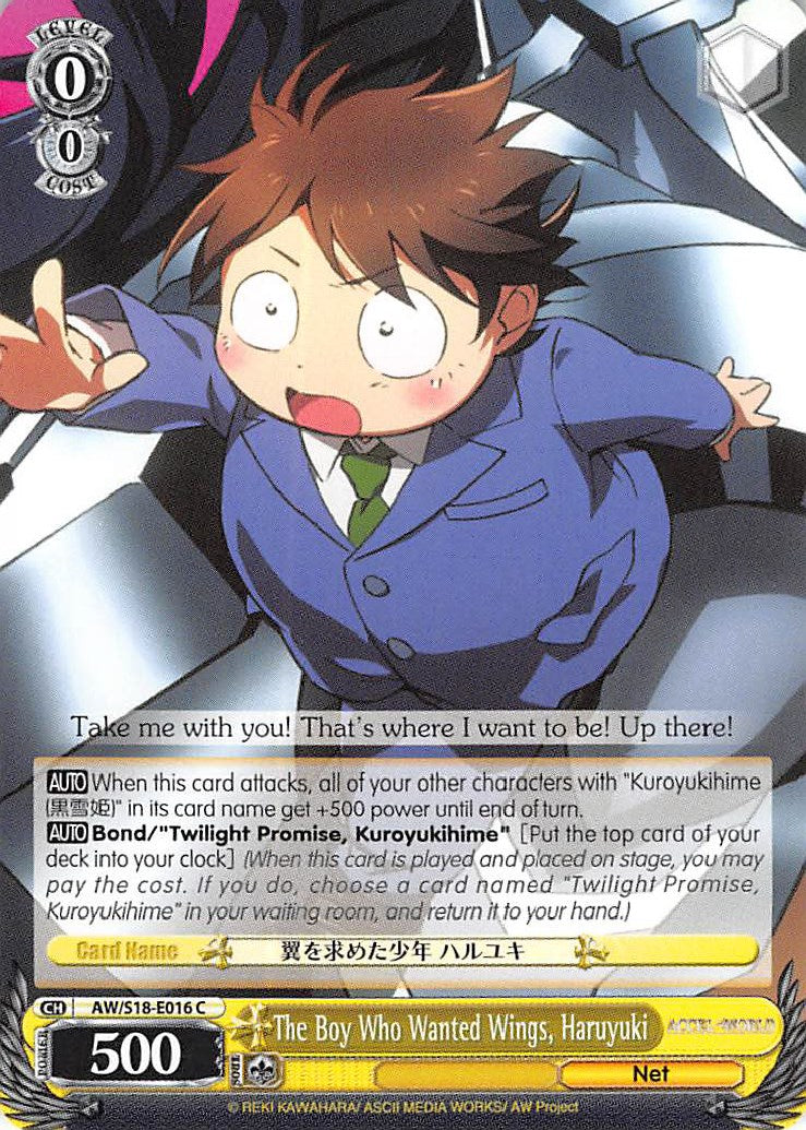 Image of The Boy Who Wanted Wings, Haruyuki (AW/S18-E016 C) [Accel World]
