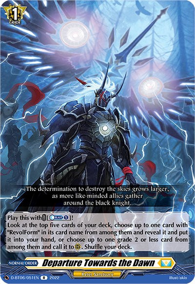 Image of Departure Towards the Dawn (D-BT06/051EN) [Blazing Dragon Reborn]