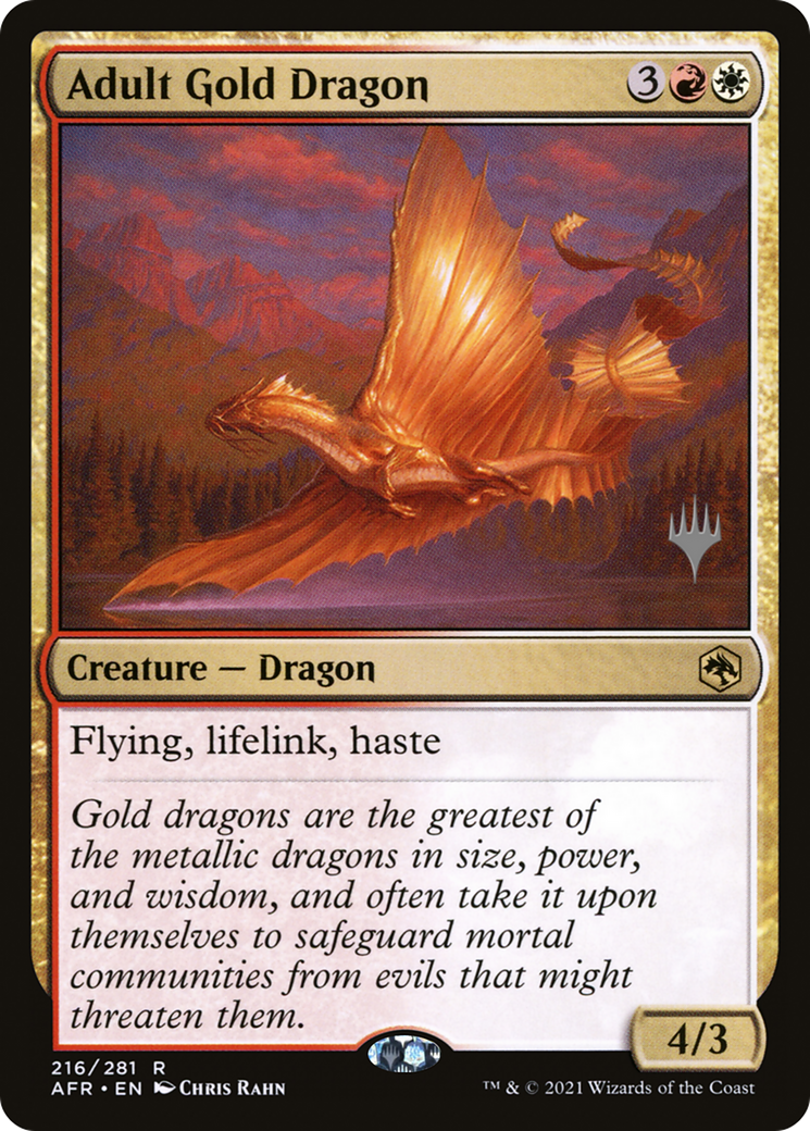 Image of Adult Gold Dragon (Promo Pack) [Dungeons & Dragons: Adventures in the Forgotten Realms Promos]