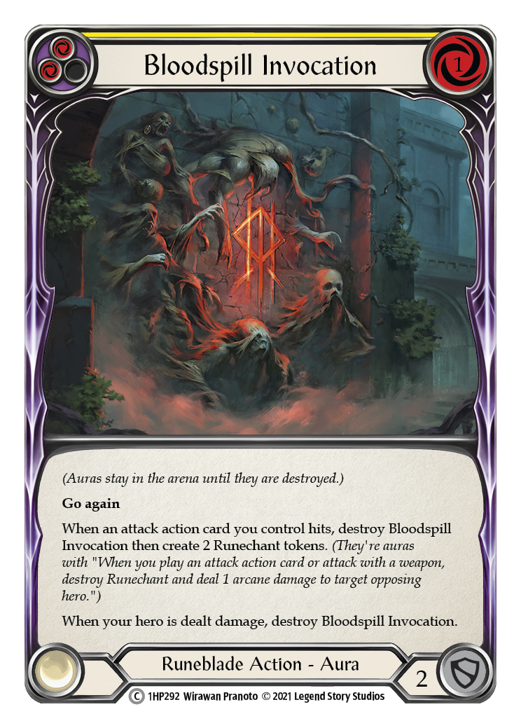 Image of Bloodspill Invocation (Yellow) [1HP292] (History Pack 1)