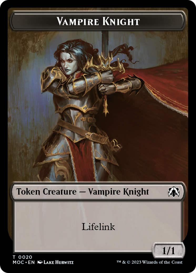 Image of Vampire Knight // Soldier Double-Sided Token [March of the Machine Commander Tokens]