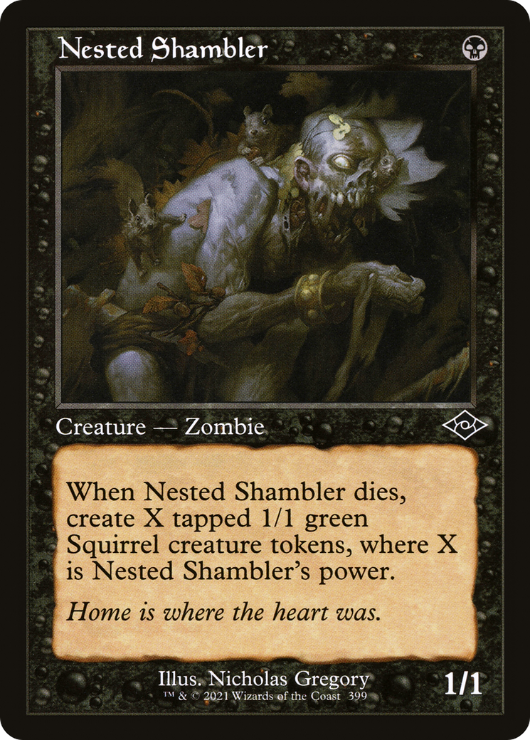 Image of Nested Shambler (Retro Frame) (MH2-399) - Modern Horizons 2 Etched Foil