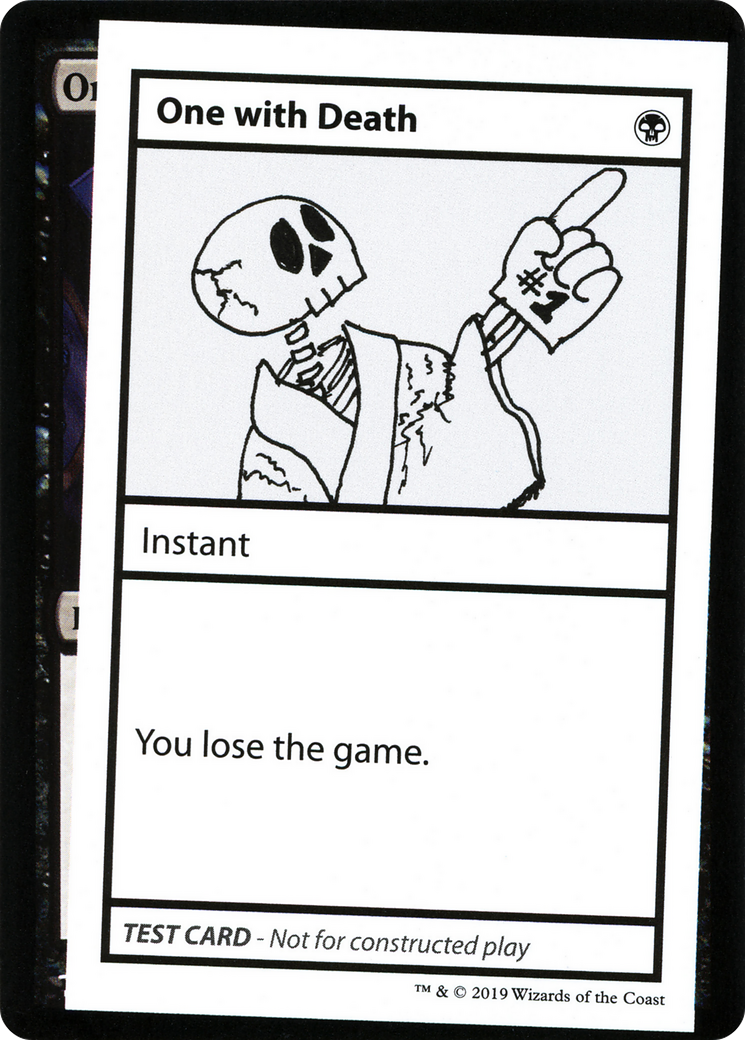 Image of One with Death (2021 Edition) [Mystery Booster Playtest Cards]