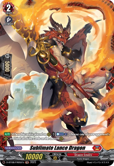 Image of Sublimate Lance Dragon (D-BT08/FR05EN) [Minerva Rising]