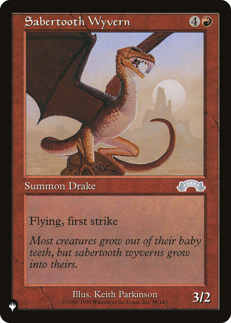 Image of Sabertooth Wyvern [The List]