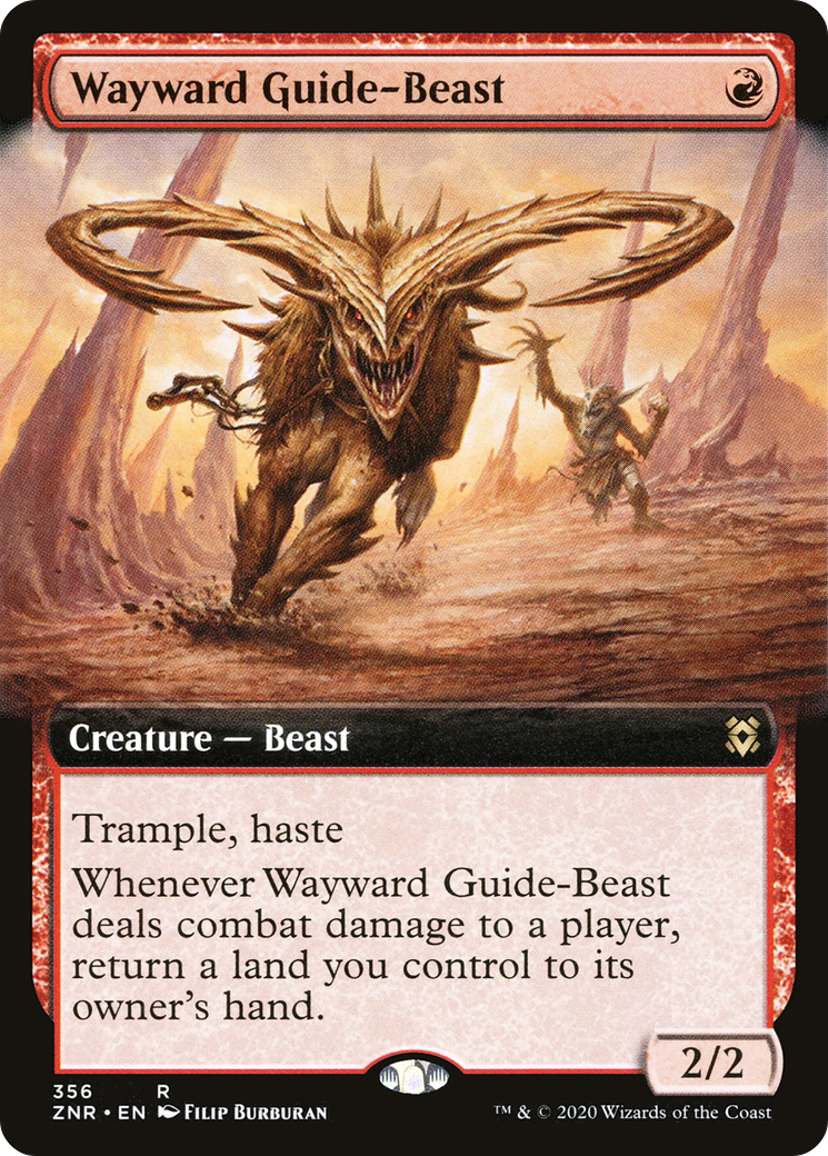 Image of Wayward Guide-Beast (Extended Art) [Zendikar Rising]