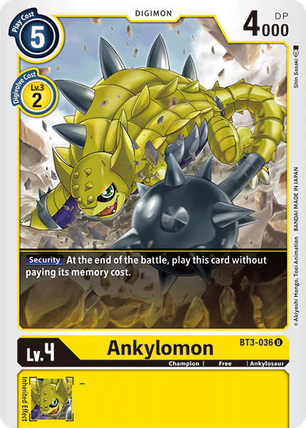 Image of Ankylomon [BT3-036] [Release Special Booster Ver.1.5]