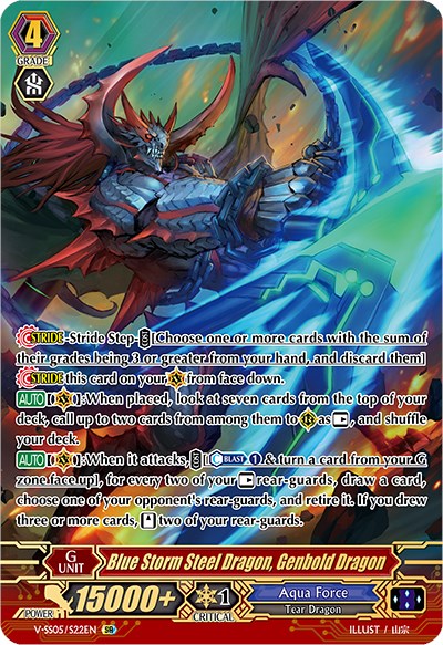 Image of Blue Storm Steel Dragon, Genbold Dragon (V-SS05/S22EN) [Premium Collection 2020]