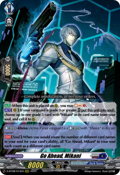Image of Go Ahead, Mikani (D-BT08/014EN) [Minerva Rising]