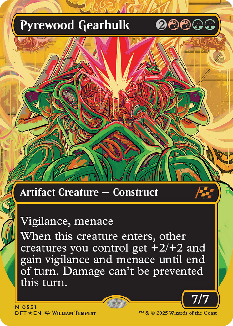Image of Pyrewood Gearhulk (Borderless) (First-Place Foil) [Aetherdrift]